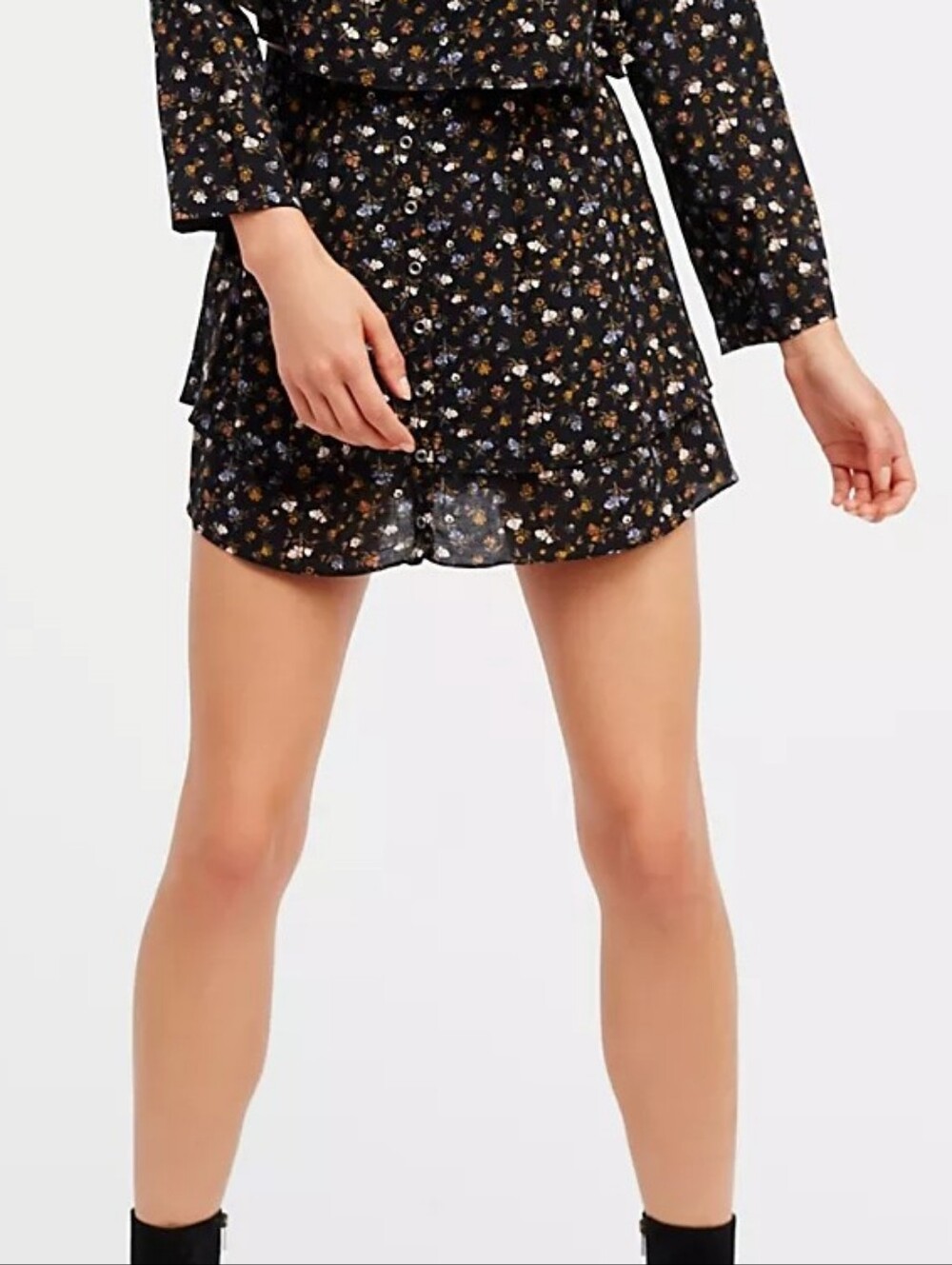 Free People She's A Dime Floral Button Down Skirt Small - Picture 3 of 10